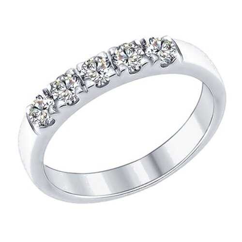 Кольцо женское SOKOLOV из серебра со Swarovski Zirconia 89010061 р.17.5 в Яшма Золото