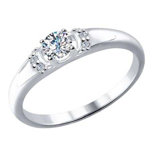 Кольцо женское SOKOLOV из серебра с swarovski zirconia 89010035 р.18.5 в Яшма Золото