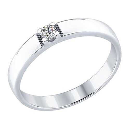 Кольцо женское SOKOLOV из серебра со Swarovski Zirconia 89010057 р.17.5 в Яшма Золото