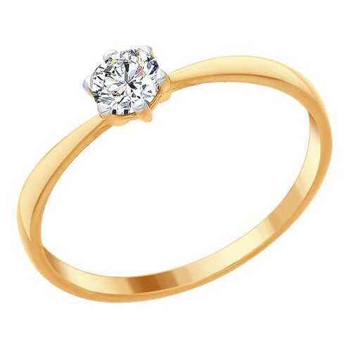 Кольцо женское SOKOLOV из серебра со Swarovski Zirconia 89010090 р.18 в Яшма Золото