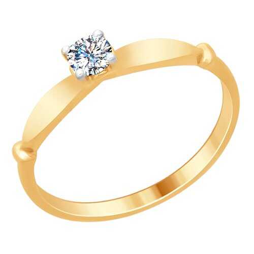 Кольцо женское SOKOLOV из серебра со Swarovski Zirconia 89010095 р.15.5 в Яшма Золото