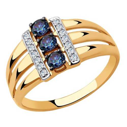 Кольцо женское SOKOLOV из золота с Swarovski Zirconia 81010449 р.17 в Яшма Золото