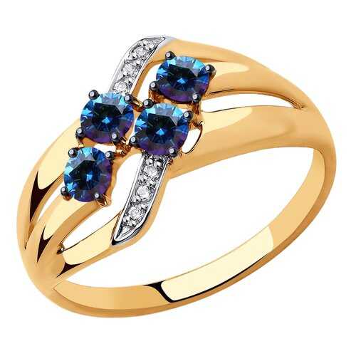 Кольцо женское SOKOLOV из золота с Swarovski Zirconia 81010450 р.16.5 в Яшма Золото