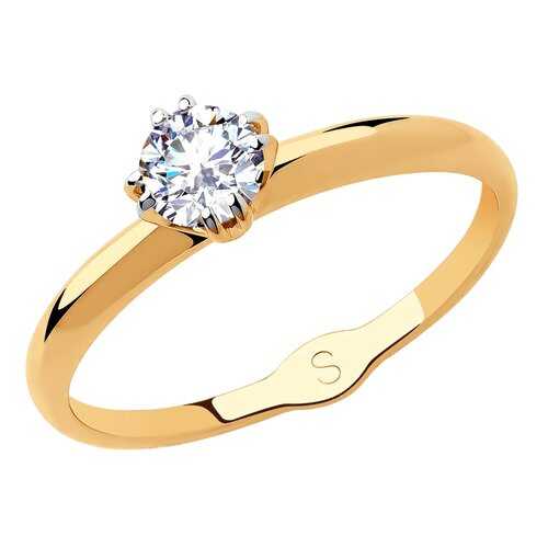 Кольцо женское SOKOLOV из золота со Swarovski Zirconia 81010435 р.16 в Яшма Золото
