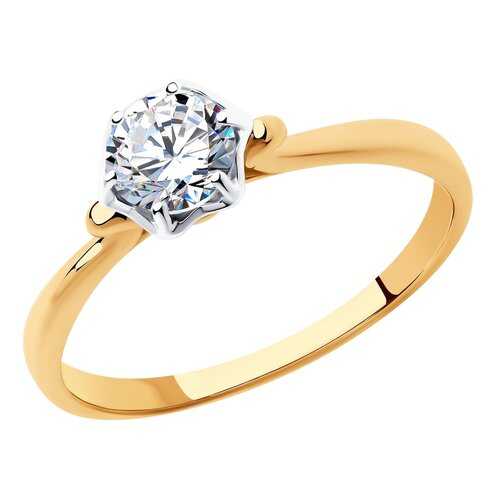 Кольцо женское SOKOLOV из золота со Swarovski Zirconia 81010454 р.19 в Яшма Золото