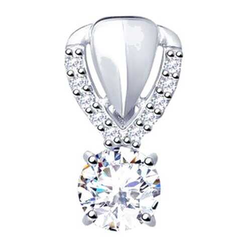 Подвеска SOKOLOV из серебра со Swarovski Zirconia 89030036 в Яшма Золото