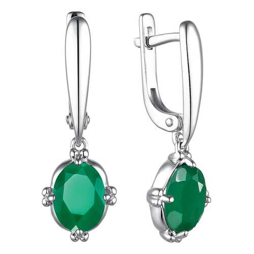 Серьги АЛЬКОР SILVER 02-1849 в Яшма Золото