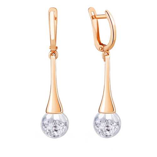 Серьги Aquamarine 46848 в Яшма Золото