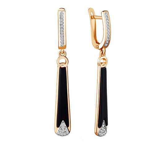 Серьги Aquamarine 46907А.6 в Яшма Золото