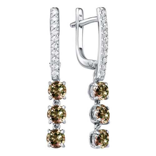 Серьги женские АЛЬКОР SILVER 02-1593/00СТ-00 в Яшма Золото