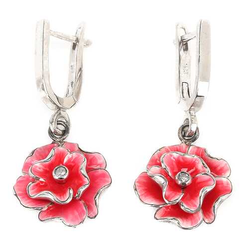 Серьги женские YOUKON BЕ 10585ЕК серебристые в Яшма Золото