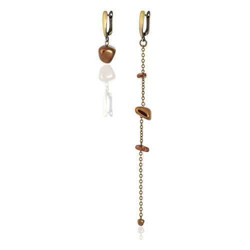 Серьги Balalaika, вставка гематит, артикул 54666066 в Яшма Золото