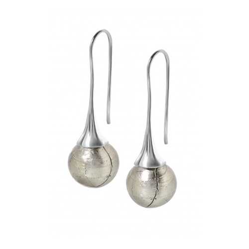Серьги Bottega Murano 09030401 серые в Яшма Золото