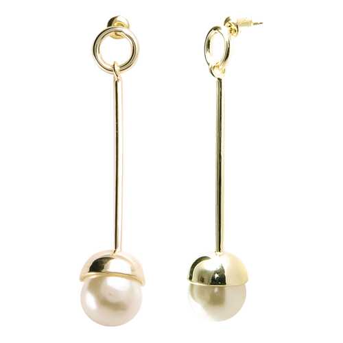 Серьги Corona style B003EE02622-GOLD в Яшма Золото