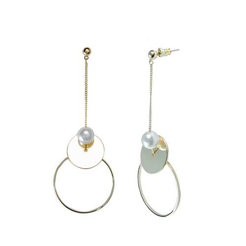 Серьги Corona style B005E1109990K007-GOLD в Яшма Золото