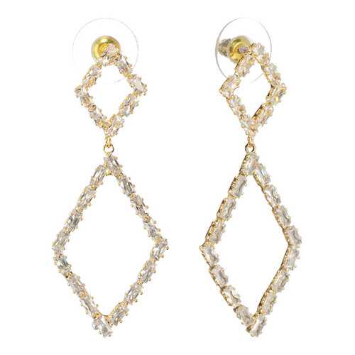 Серьги Corona Style B005E1128636 золотистые в Яшма Золото