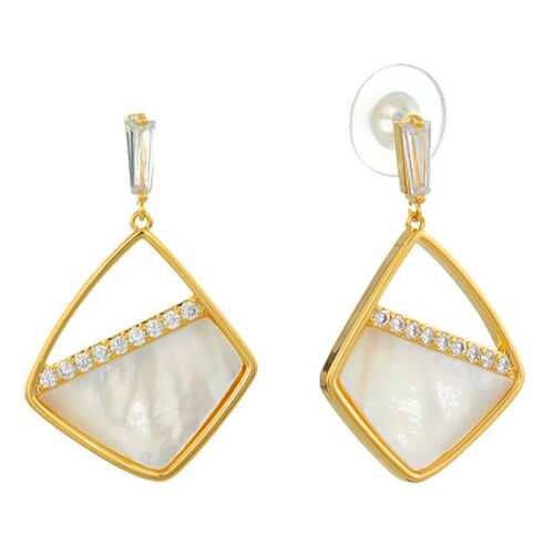 Серьги Corona Style B006E02662 золотистые в Яшма Золото