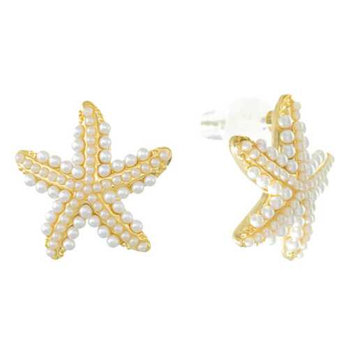 Серьги Corona Style B006E06206011 золотистые в Яшма Золото