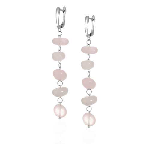 Серьги Lattrice 54666121 розовые в Яшма Золото