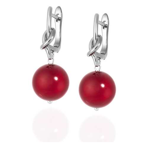 Серьги Lattrice 54666134 красные в Яшма Золото