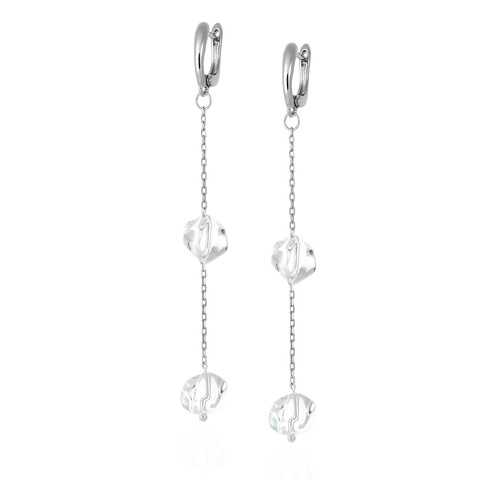 Серьги Lattrice 54666155 прозрачные в Яшма Золото