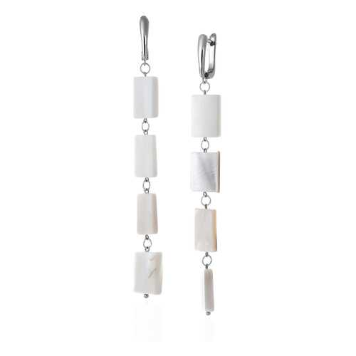 Серьги Lattrice 54666164 белые в Яшма Золото