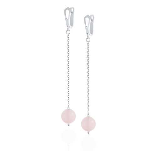 Серьги Lattrice 74111141 розовые в Яшма Золото