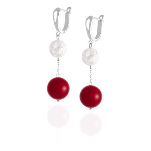 Серьги Lattrice, вставка коралл, артикул 54655451 в Яшма Золото