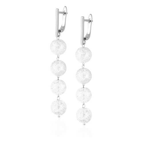 Серьги Lattrice, вставка кварц, артикул 54659004 в Яшма Золото