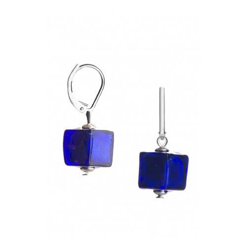 Серьги Perla Cubo 09030366 синие в Яшма Золото