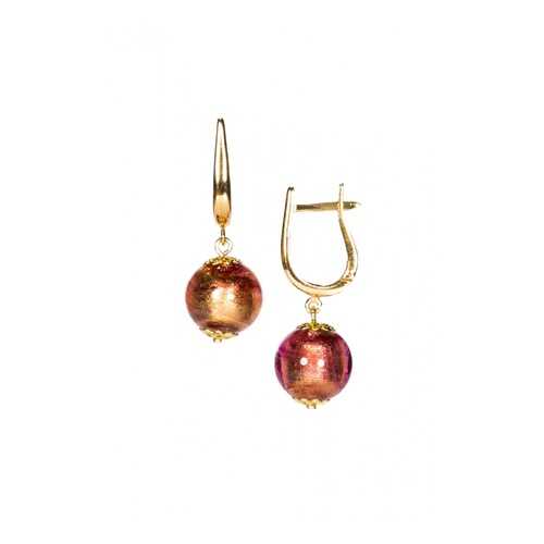 Серьги Perla Grande Oro 903060376004 фуксия в Яшма Золото