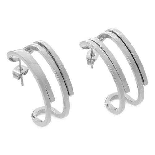 Серьги женские EXCLAIM 037S2796E серебристые в Яшма Золото